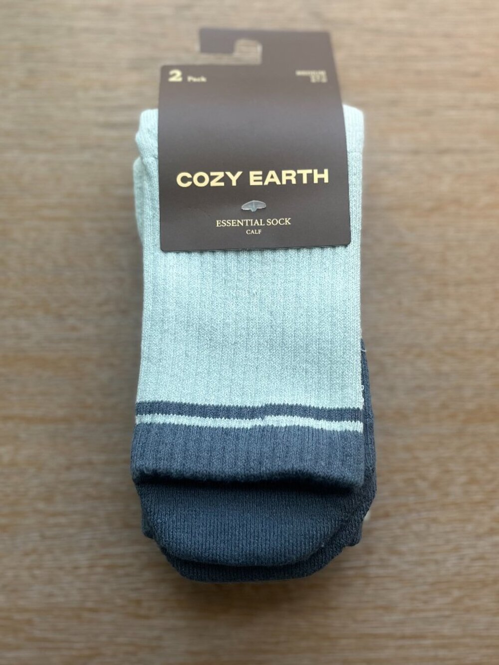 Cozy Earth Essential Calf Socks 2 Pack in Arctic